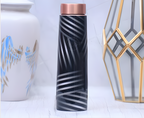 Black and White Stripes Copper Water Bottle Enamel Leak Proof Capacity 1000 ML