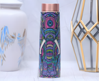 Elephant Design Printed Copper Bottle Enamel Leak Proof Capacity 1000 ML